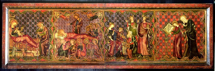 Altar front depicting the Life of the Virgin